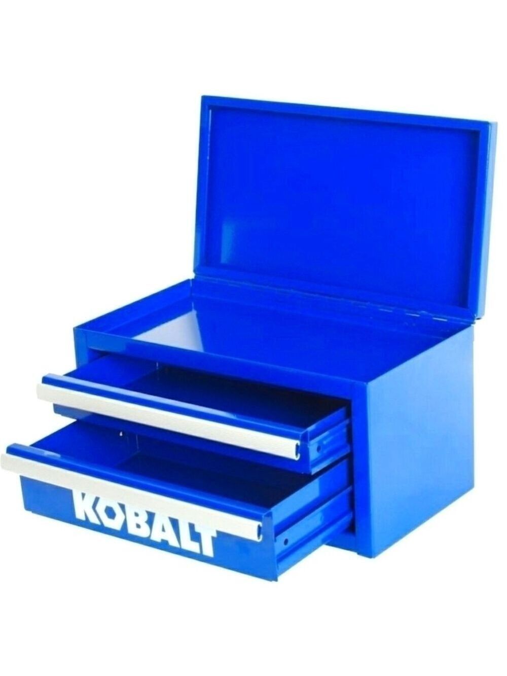 Kobalt Mini Tool Box Steel Friction Slide Drawers Blue New in Box